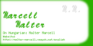 marcell malter business card